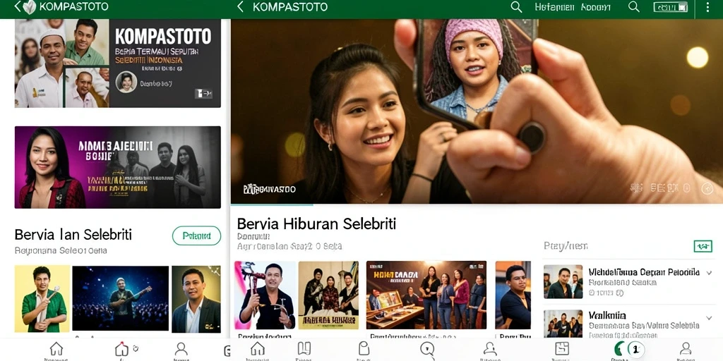 Antarmuka aplikasi KOMPASTOTO yang menarik dan informatif.