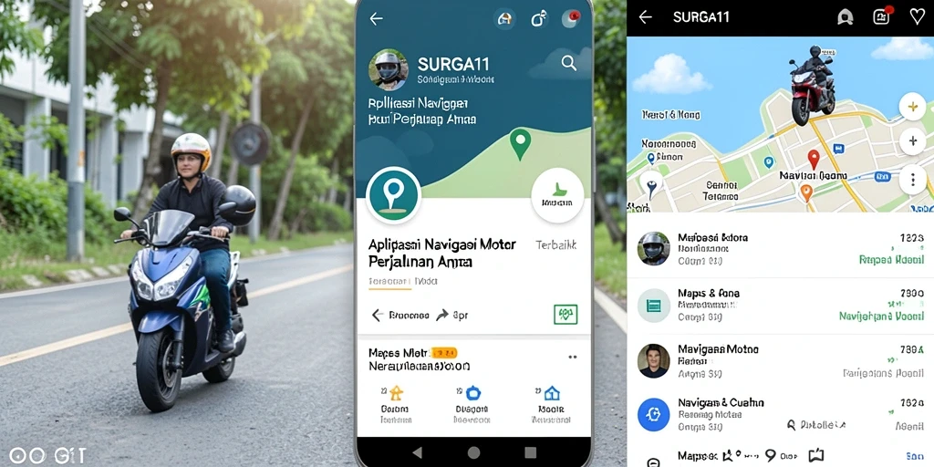 Antarmuka SURGA11 yang intuitif untuk navigasi motor.