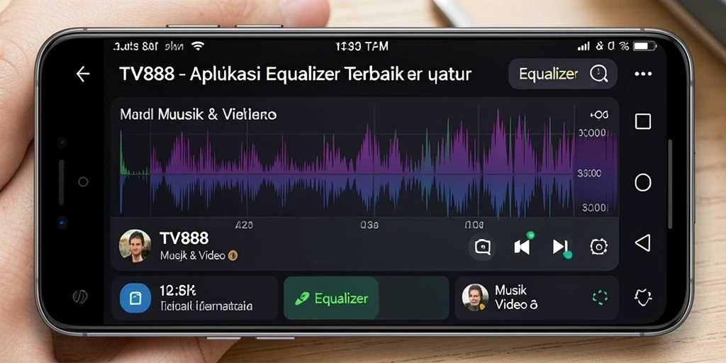 Antarmuka sederhana dan fungsional dari aplikasi Equalizer.