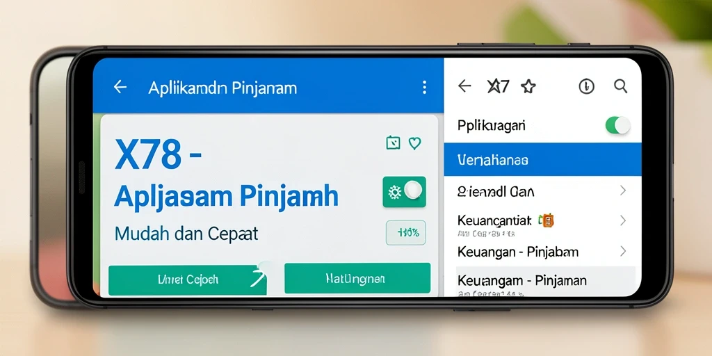 Tampilan antarmuka aplikasi X78 yang intuitif dan mudah digunakan.