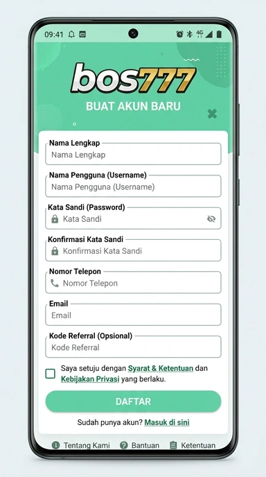 Registrasi Akun Baru Bos777 untuk Pengguna Android